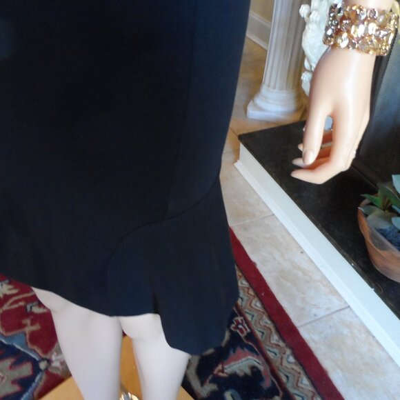 Stella McCartney Black Sheath Dress w/Flounce Hemline Detail Size IT 38 US 2 - Picture 12 of 16